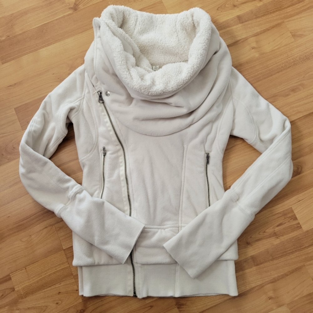 Lululemon Off The Mat Jacket 4 Double Zipper Sherpa - Picture 4 of 14